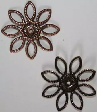 Korthobby Blomst metallpynt kobber
