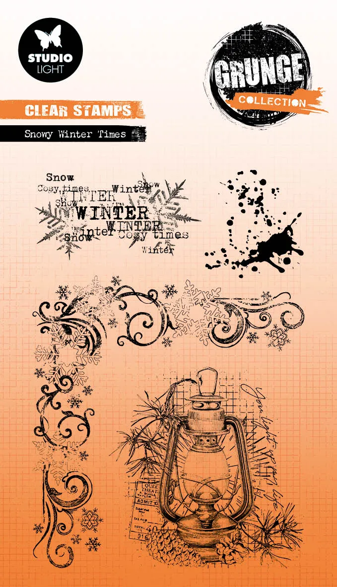 Studio Light Grunge stempel Snowy winter times 93x136 mm