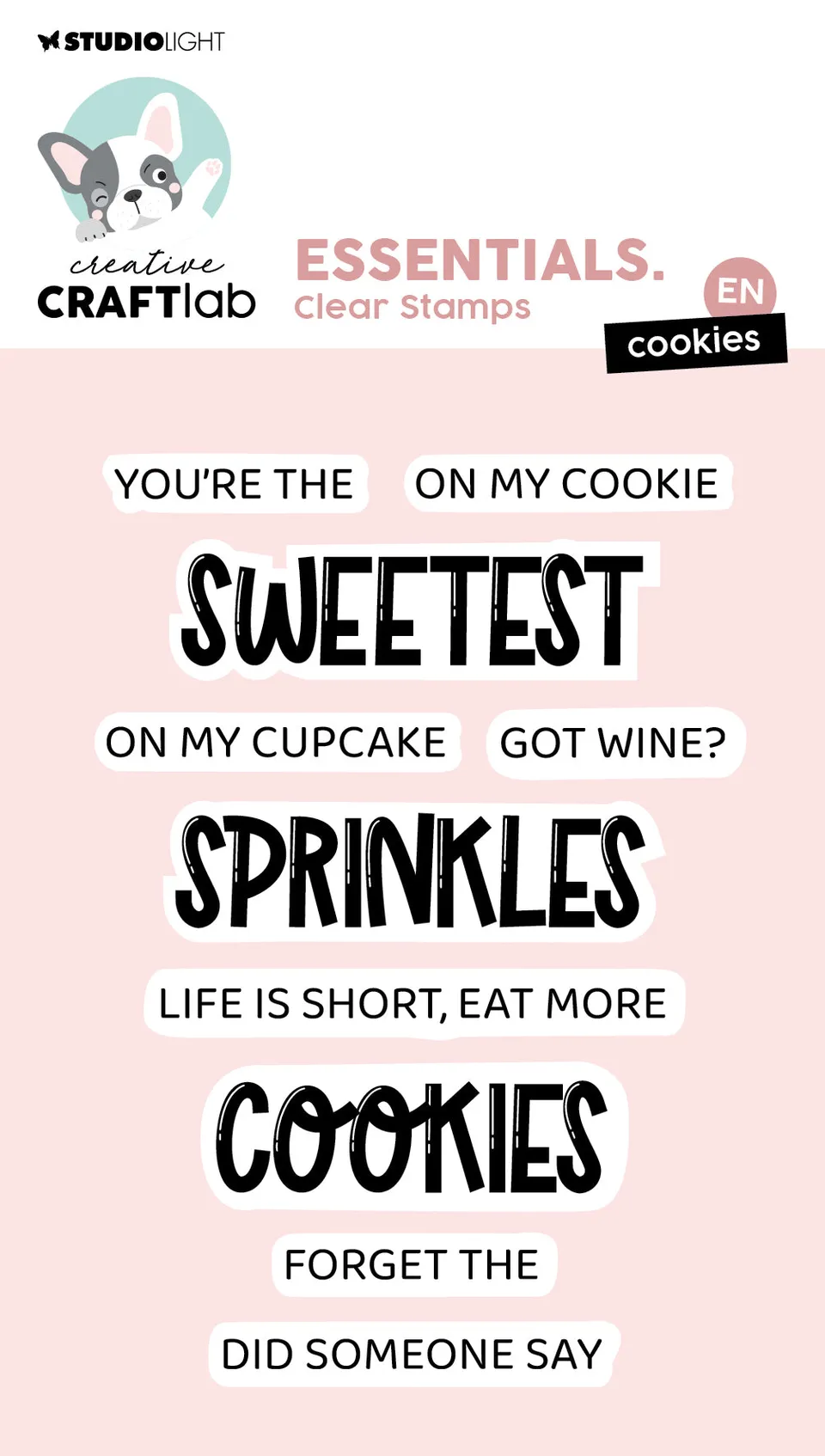 Studio Light Creative Craftlab clear stamp Cookies kjeks