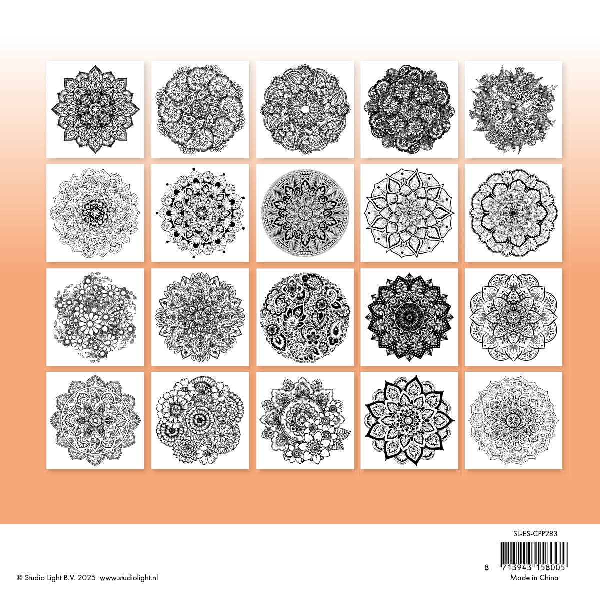 Studio Light Essentials Mandala fargeleggingsark 20 ark