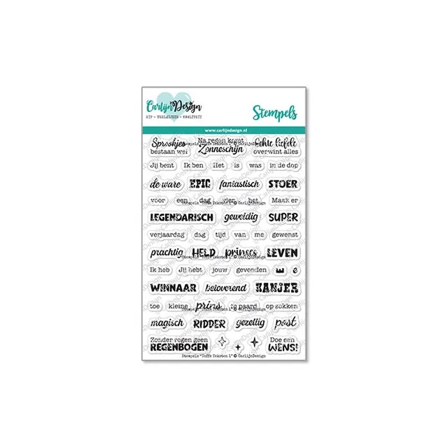 CarlijnDesign Toffe teksten 1 CDST-0135 stempler A6 eventyr
