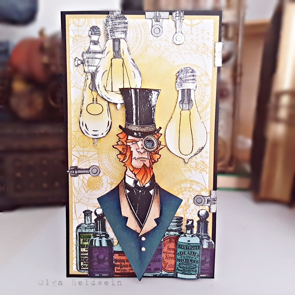 AALL & Create 387 Steampunk Alchemist stempelsett A4