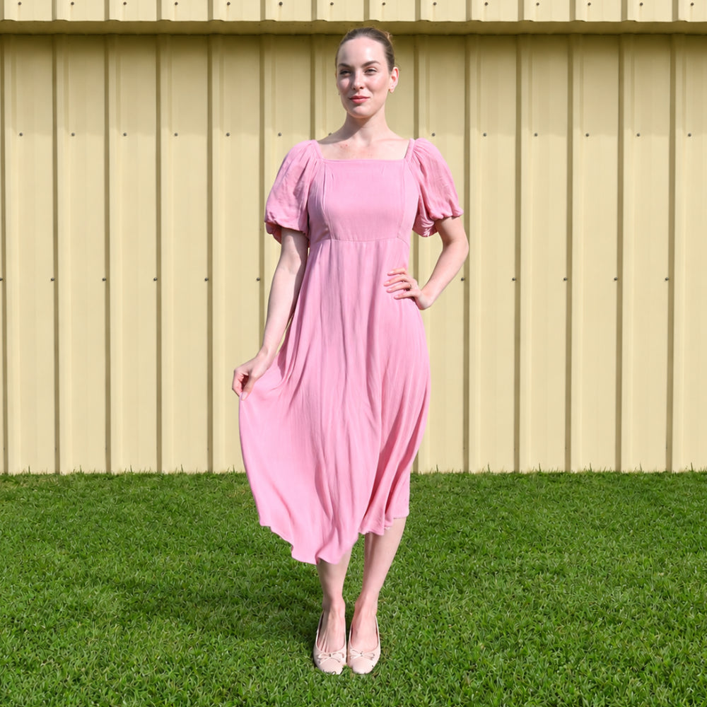 K&Co Sunset Spritz Rose puffkjole sommer
