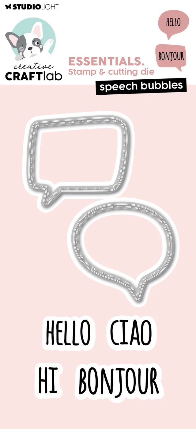 Creative Craftlab Speech Bubbles stempel og dies snakkebobler