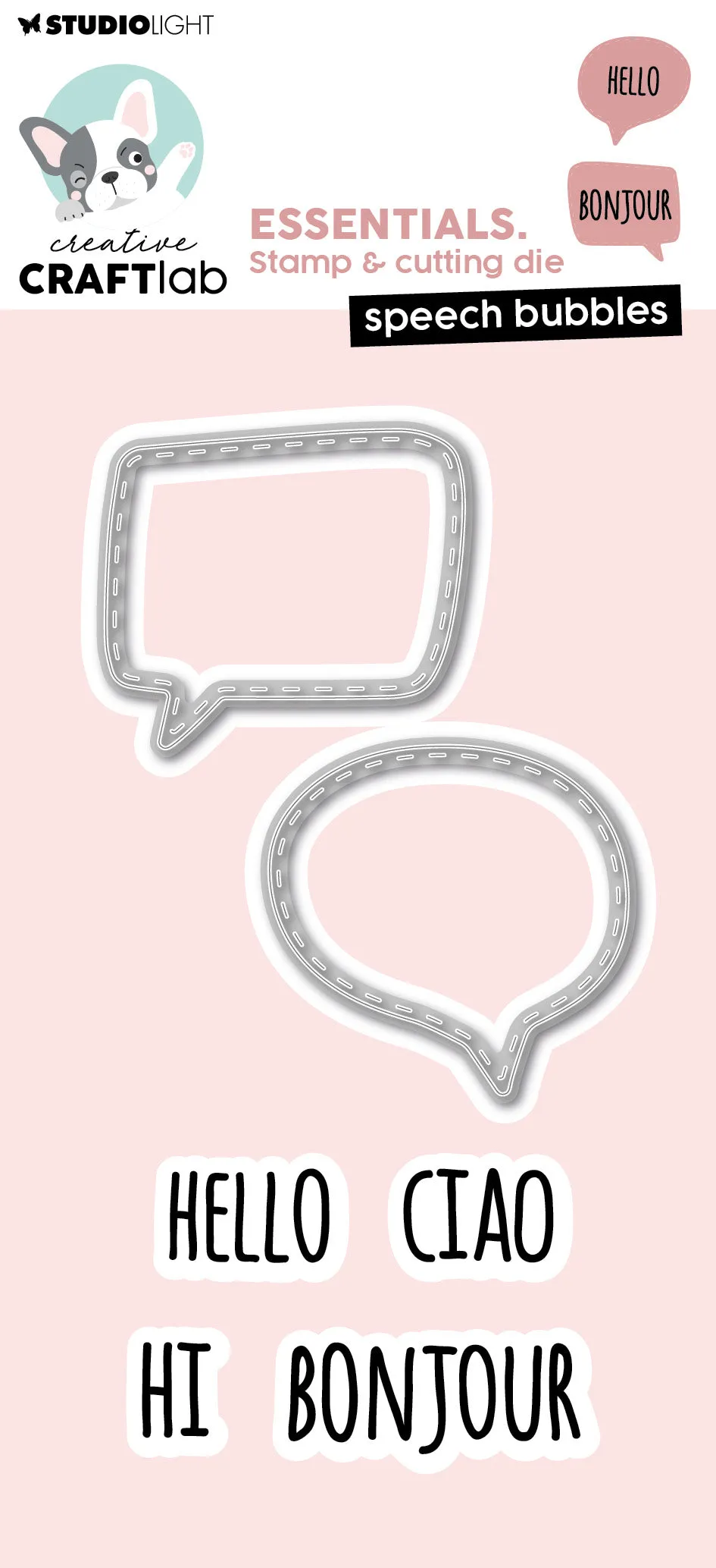 Creative Craftlab Speech Bubbles stempel og dies snakkebobler