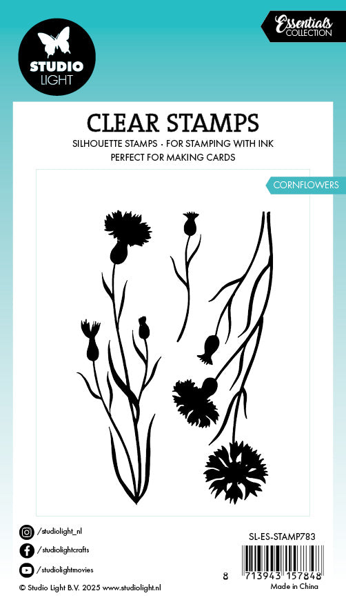 Studio Light Essentials Cornflowers stempel 62x93 mm kornblomst