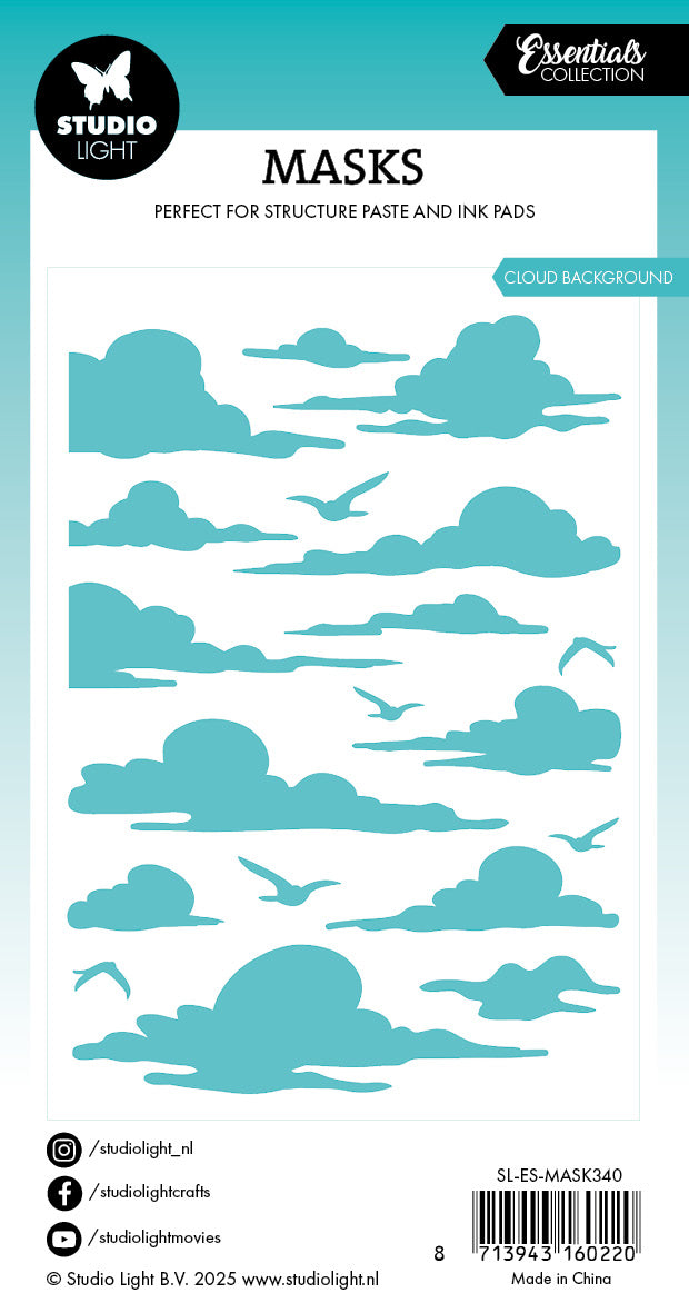 Studio Light Essentials Cloud Background sjablong skybakgrunn
