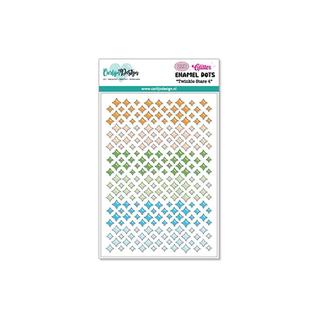 CarlijnDesign Twinkle Stars CDED-0018 enamel dots glitter