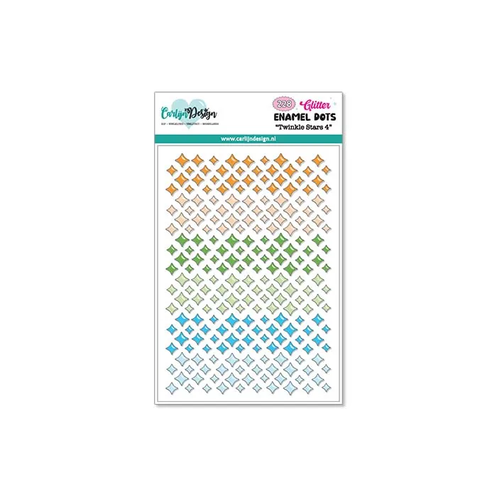 CarlijnDesign Twinkle Stars CDED-0018 enamel dots glitter