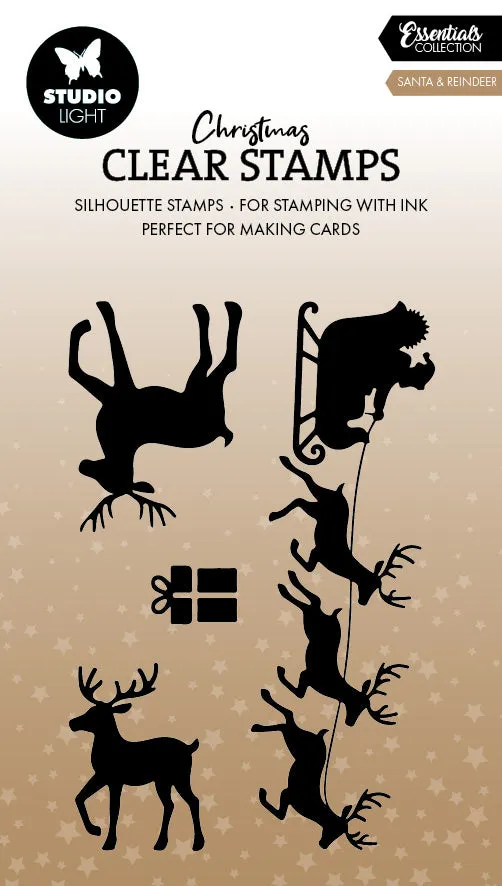 Studio Light Essentials Santa & Rendeer clear stamp julestempel