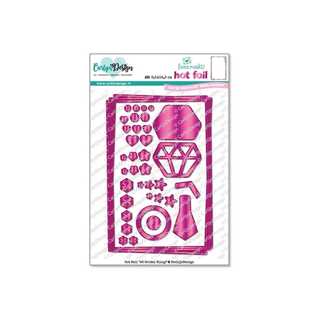CarlijnDesign CDHF-0069 hot foil-plate bridal bling A6