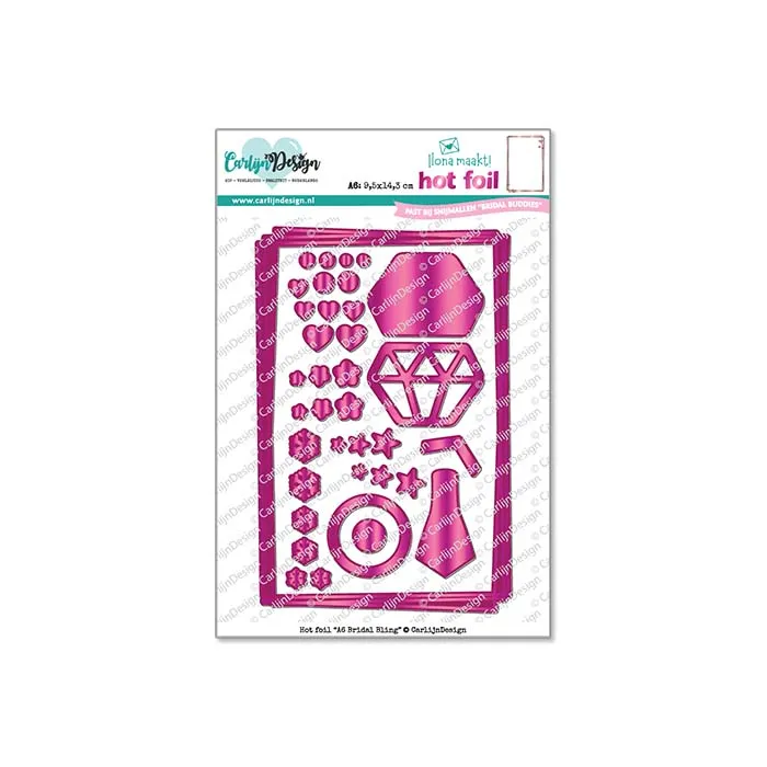 CarlijnDesign CDHF-0069 hot foil-plate bridal bling A6