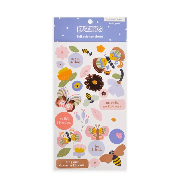 KaiserCraft Creative Club Flower Power klistremerker holografisk