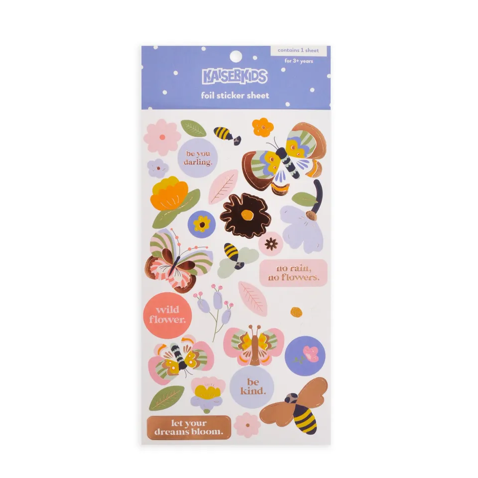 KaiserCraft Creative Club Flower Power klistremerker holografisk