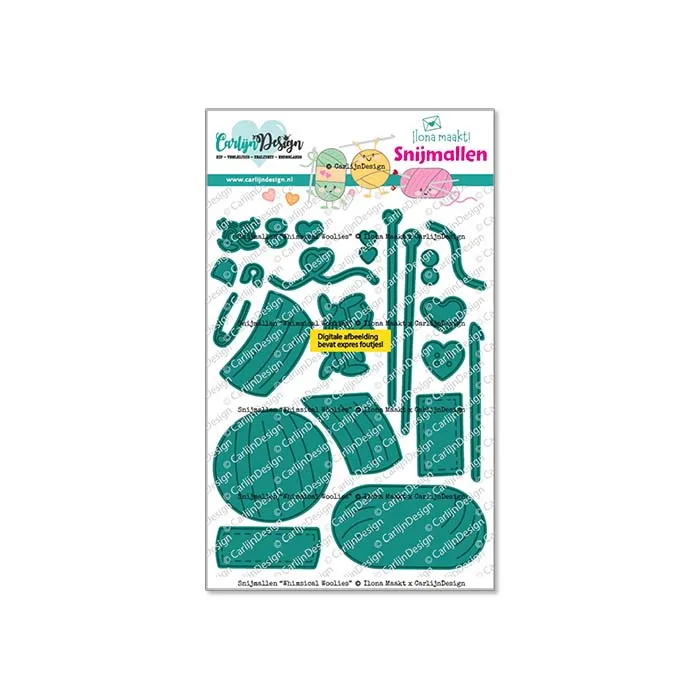 CarlijnDesign Whimsical Woolies CDSN-0353 dies garn
