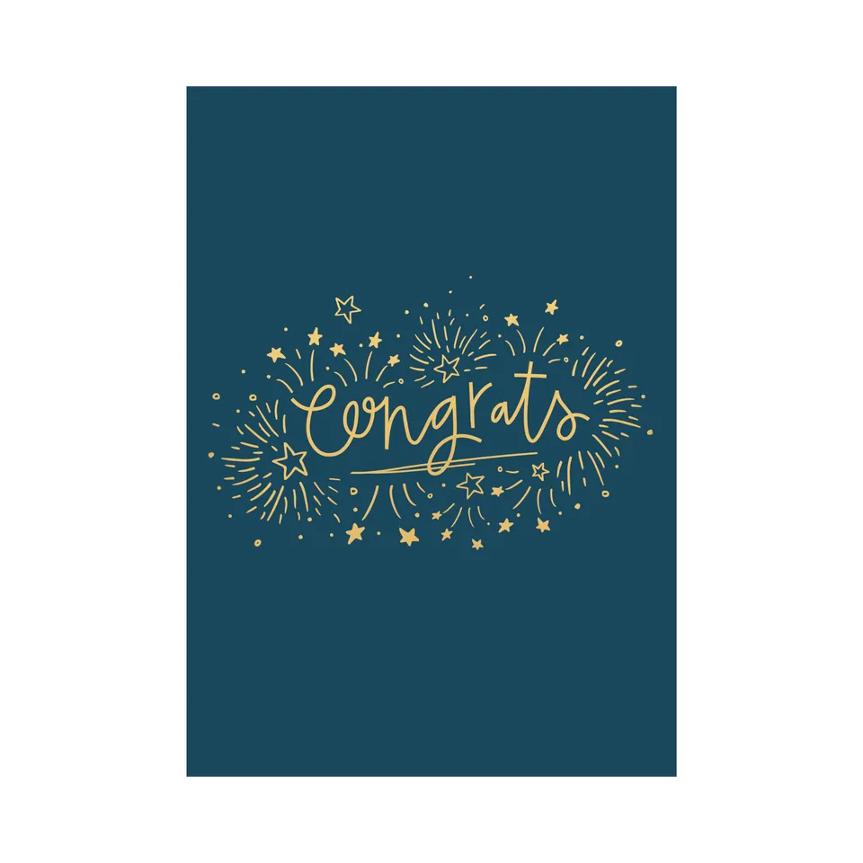 KaiserCraft Confetti Congrats gratulasjonskort 5x7 konfetti
