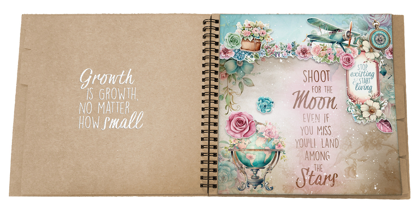 Studio Light Essentials Journal spiral 8x8 Kraft