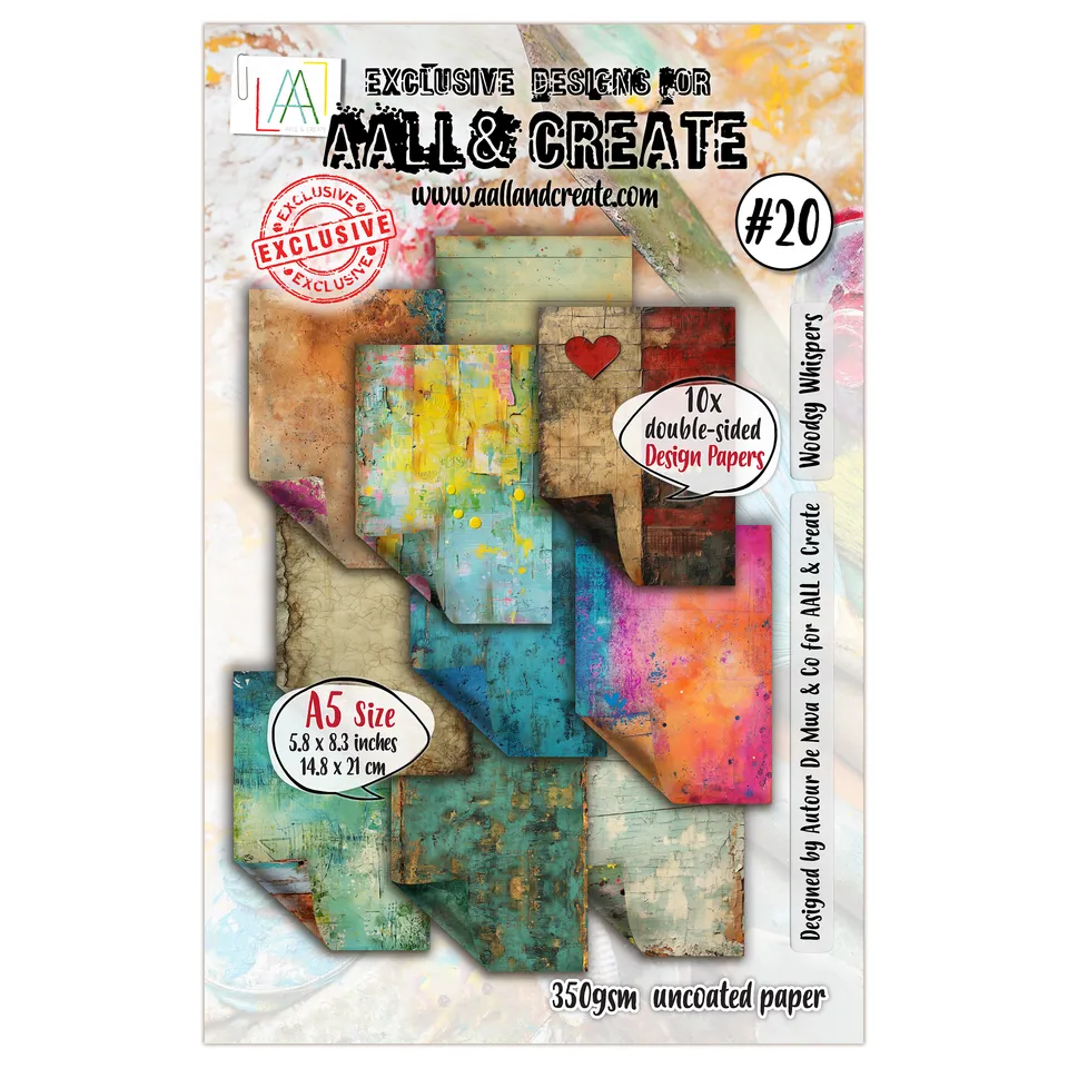 Aall and Create #20 Woodsy Whispers designpapir A5 10 ark tosidig