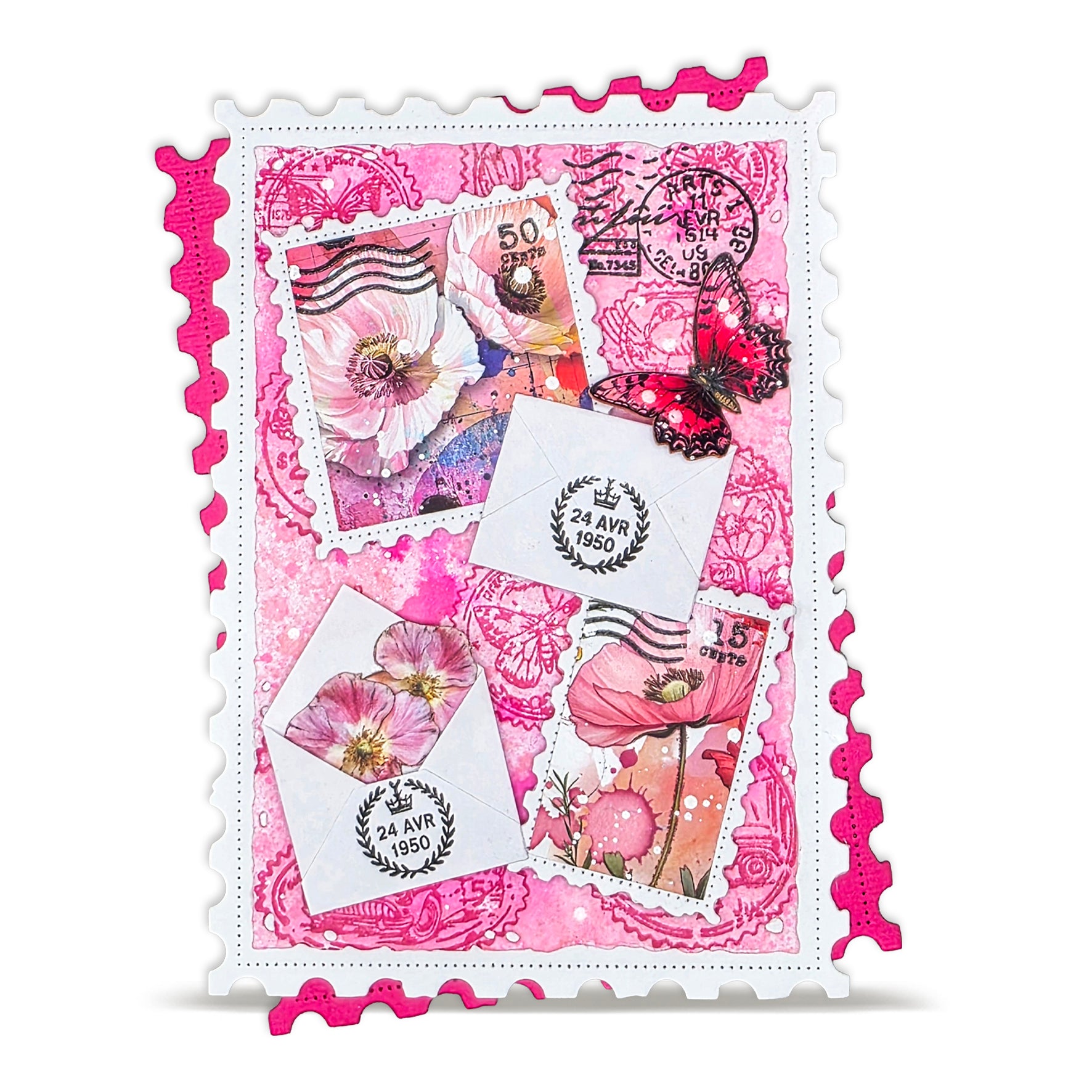 AALL & Create RO-23 Dancing Poppies rub-ons A5 2 ark