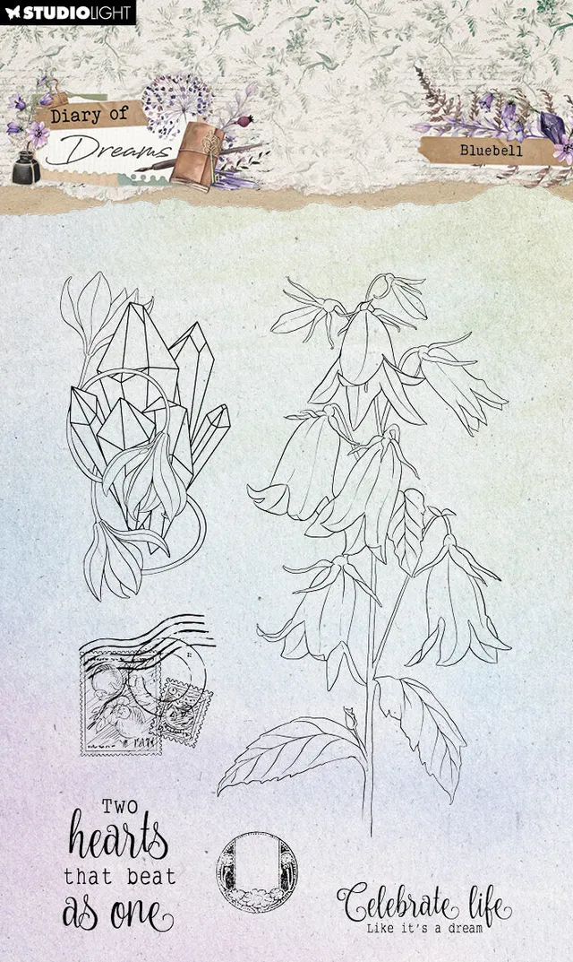 Studio Light Diary of Dreams clear stamp blue bell