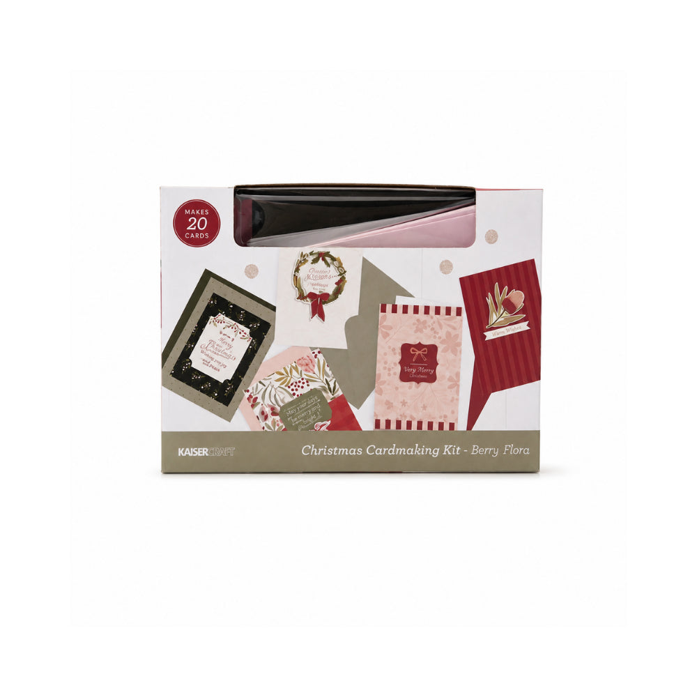 KaiserCraft Christmas Berry Flora kortsett 20 julekort