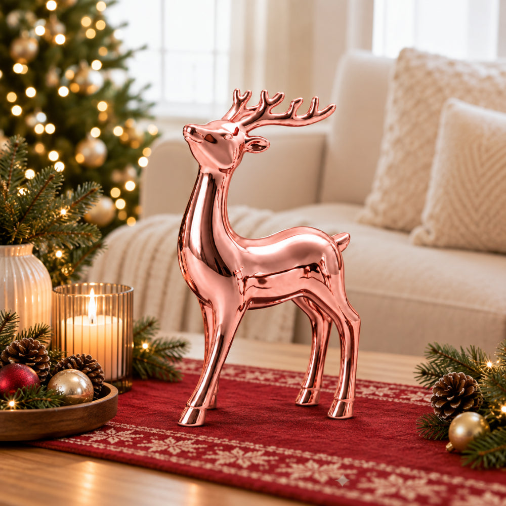 KaiserCraft Holly Days elg pynt rosa metall