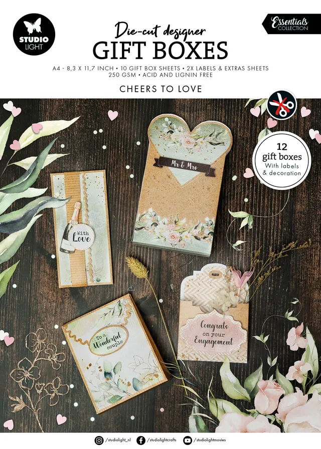 Studio Light Essentials Wedding Day papirblokk gaveesker