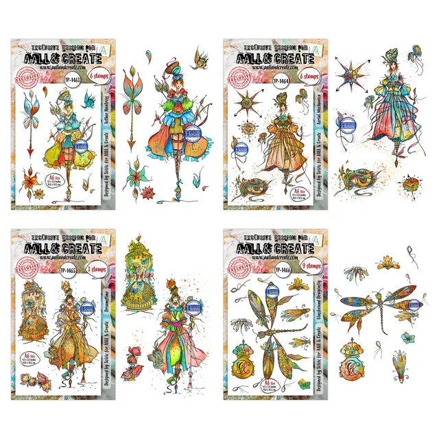 AALL & Create Soizic Aether Dragonfly stempelbundle øyenstikker