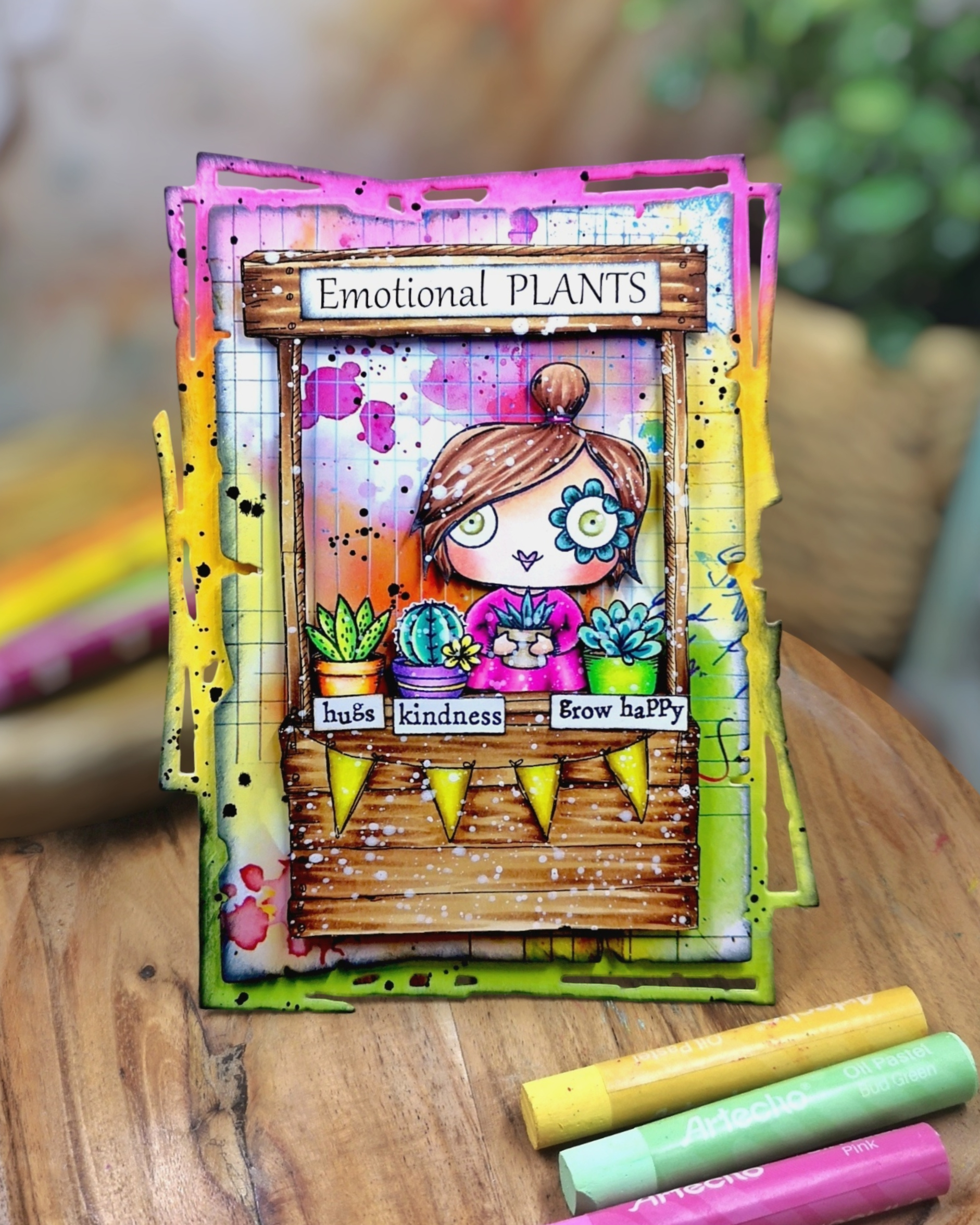 Aall and Create Plant Hugs TP-1360 stempelsett A7 tekst
