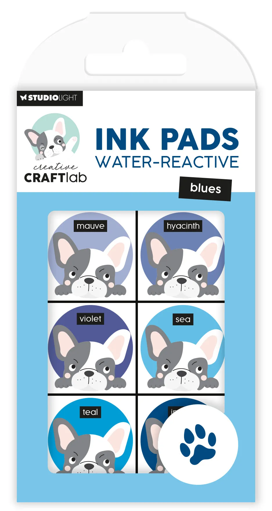 Creative Craftlab vannreaktiv blekkpute blå