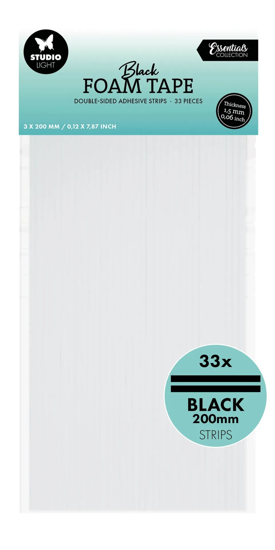 Studio Light Essentials foamtape sort 3 mm stripes