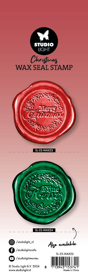 Studio Light Essentials Merry Christmas voksstempel m/skaft