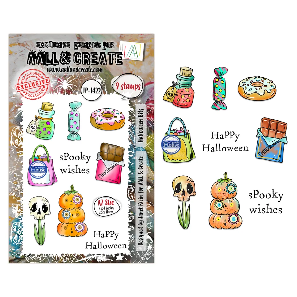 AALL & Create TP-1422 Halloween Bits stempelsett A7