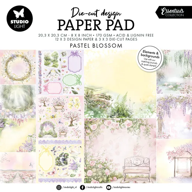 Studio Light Essentials Pastel Blossom designpapir 36 ark