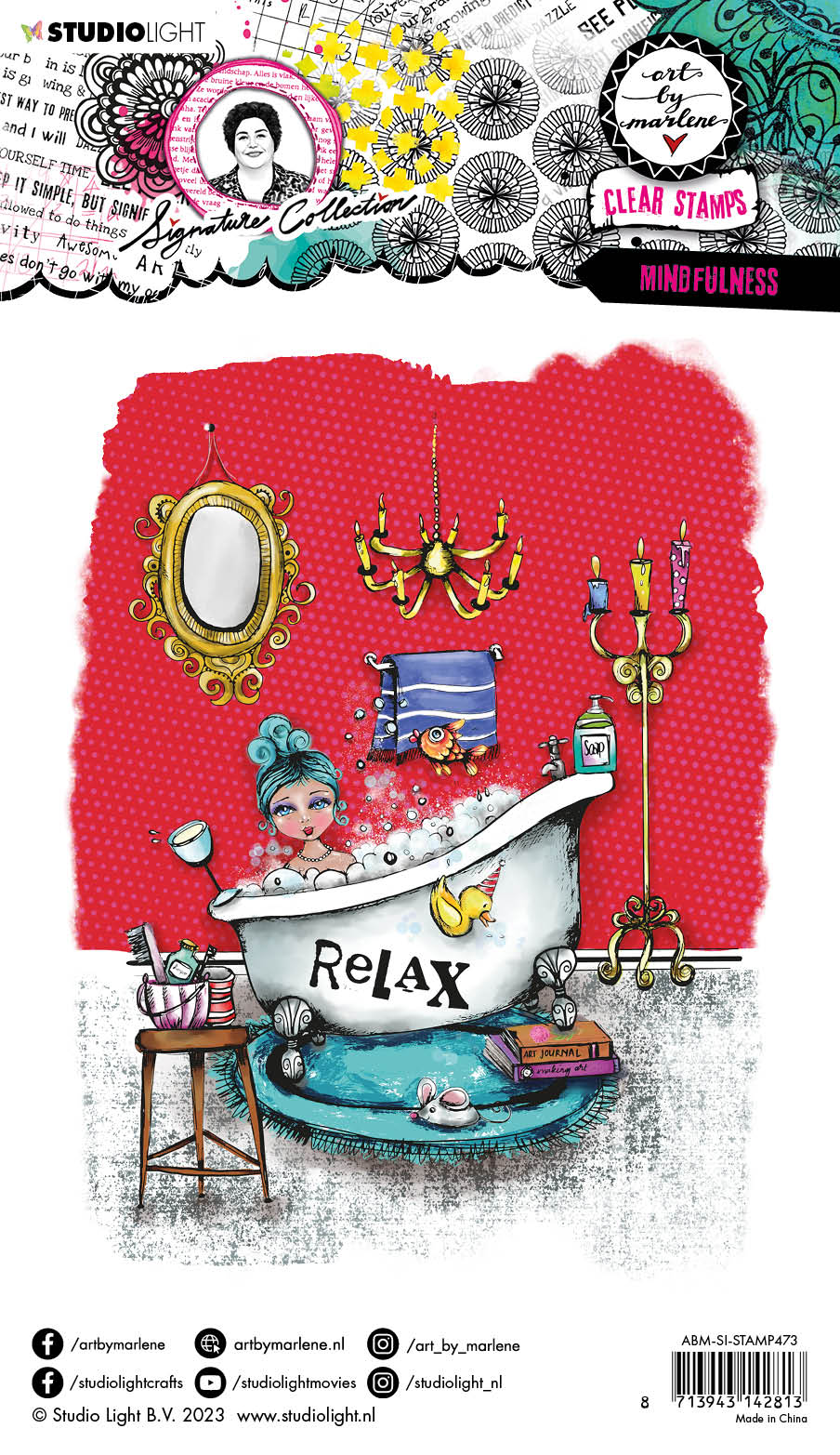 Art by Marlene Signature stempel Mindfulness klarstempel stort