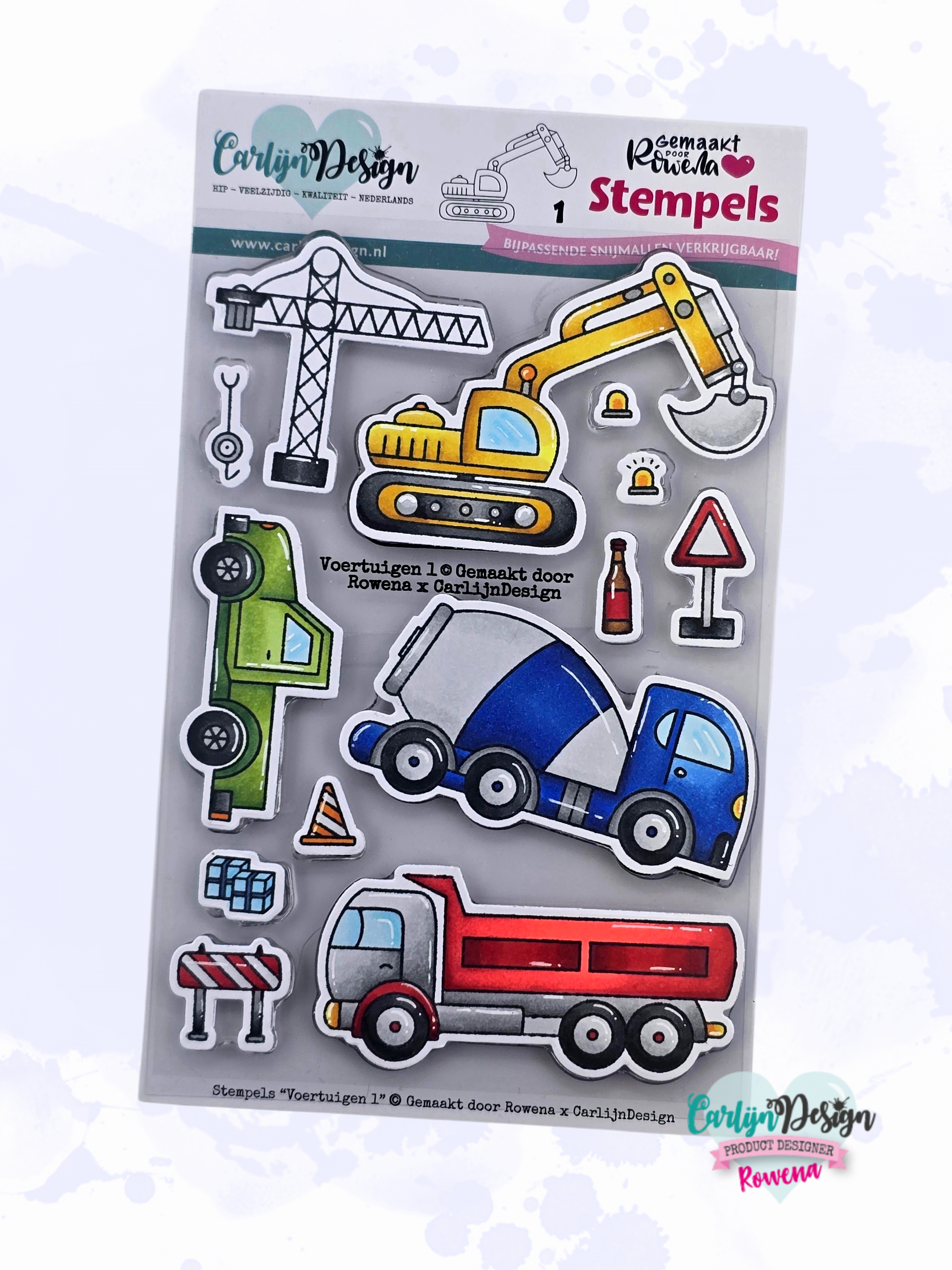 CarlijnDesign Voertuigen 1 CDST-0175 stempel A6 anlegg