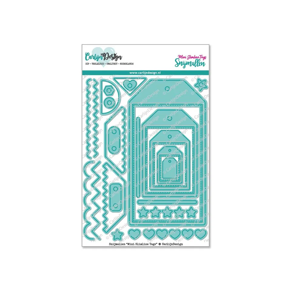 CarlijnDesign Mini Slimline tags CDSN-0160 dies tagger