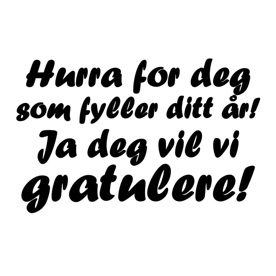 Papirglede Hurra for deg som fyller ditt år digitalt stempel bursdag