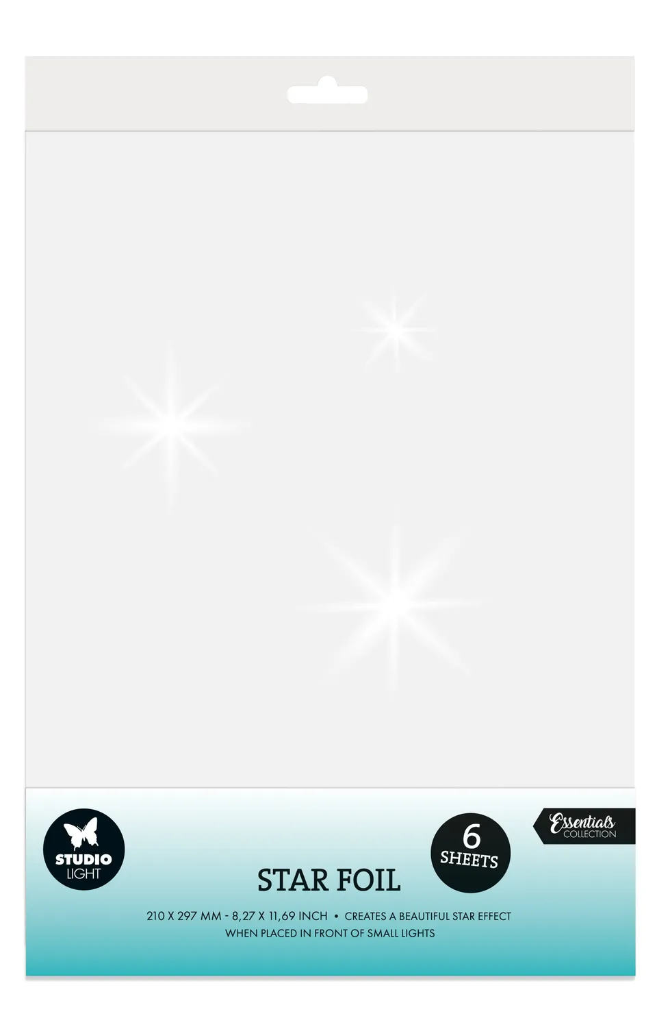 Studio Light Essentials Star Foil folie 6 ark stjernemønster