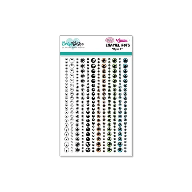 CarlijnDesign CDED-0012 Eyes 1 enamel dots glitter