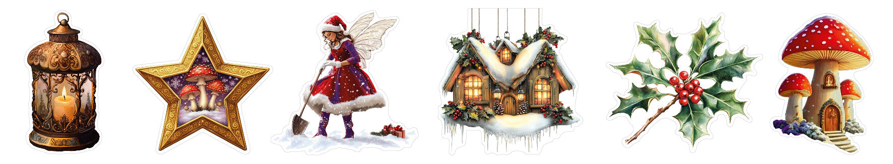 Studio Light Essentials Fairy Christmas klistremerker 5 m 6 motiv