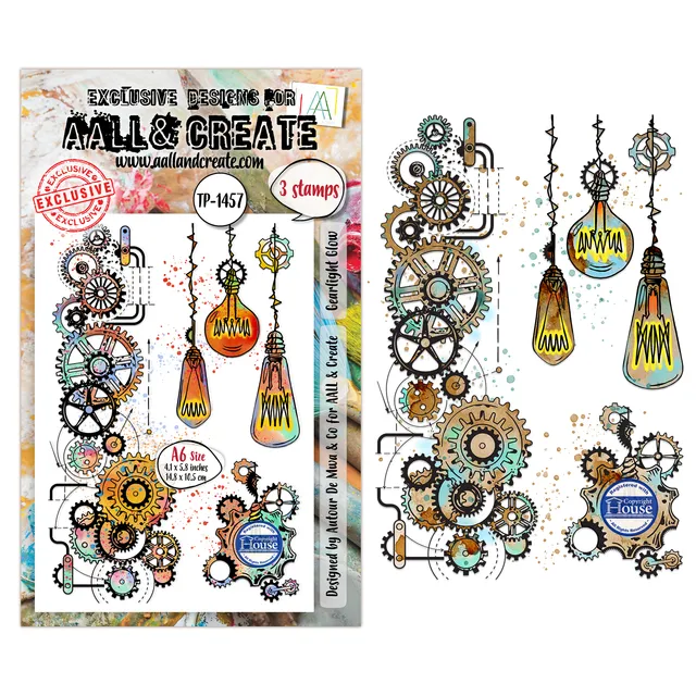 AALL & Create Gearlight Glow TP-1457 stempelsett A6