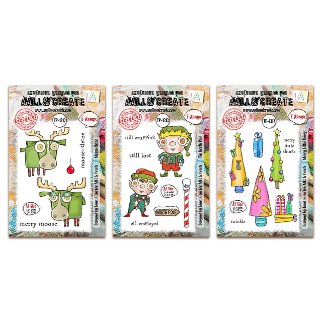 AALL & Create Merry Little Things stempelbundle A7 – 3 sett