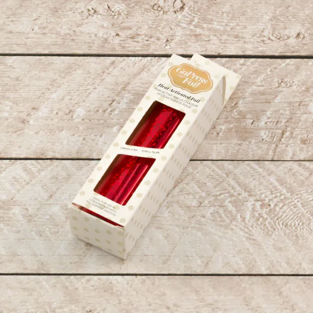 Couture Creations GoPress folie Red Dotted Hologram 125mm x 5m speil