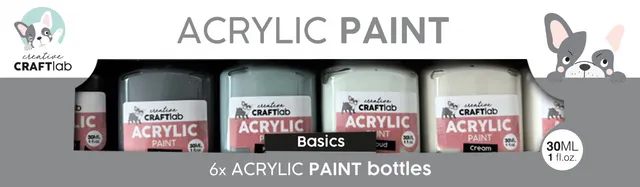 Creative Craftlab Essentials Basics akrylmaling 6 flasker