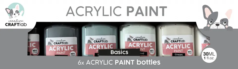 Creative Craftlab Essentials Basics akrylmaling 6 flasker