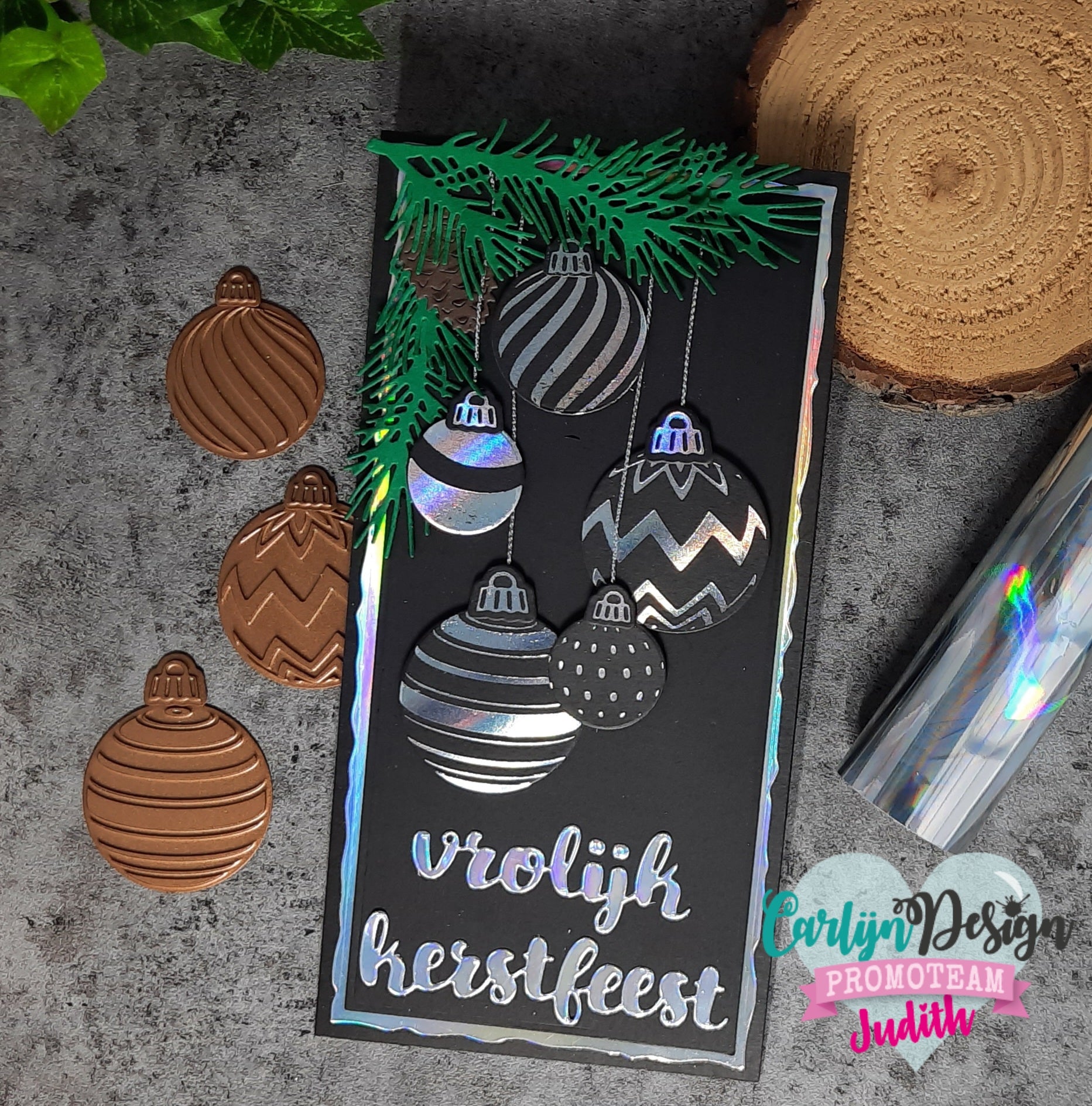 CarlijnDesign Kerstballen CDHF-0020 hotfoilplate julekuler