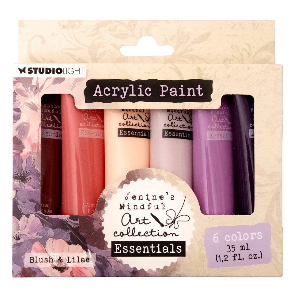 Studio Light Mindful Art Blush & Lilac akrylmaling 6 stk
