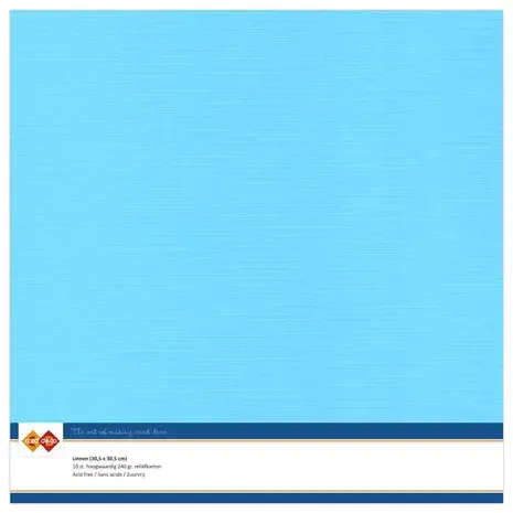 Korthobby Linen kartong sky blue strukturert