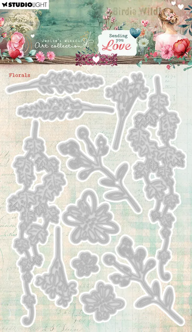Studio Light Sending You Love dies Florals 100x143mm